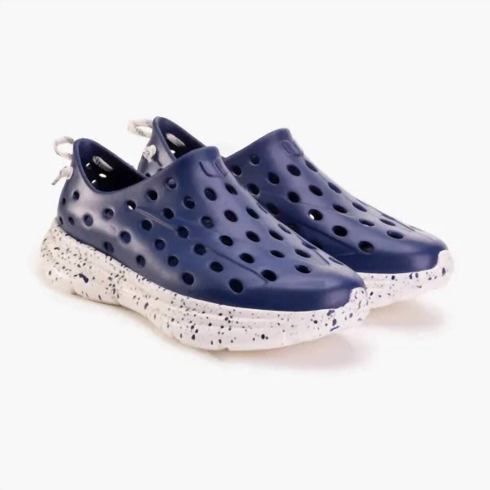 NEW KANE FOOTWEAR unisex revive active recover shoes in indigo/cream speckle - Picture 2 of 7